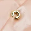 Stud Punk Non Piercing Chunky Round Circle Clip Earring for Women Gold Plated C Shape Ear Cuff Tube Thick Earclips Jewelry Gifts 231219