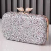 Avondtassen Luxe champagnekleurige tas met pailletten voor dames Fijne mode Socialite Prom Party Clutch Handtassen Ketentas Schoudertas