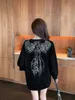 Женские толстовки CNACNOO, осенняя женская уличная толстовка, однотонные топы с готическим рисунком, хиппи со стразами, весенний женский черный пуловер Y2k