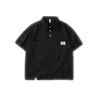 Men's Casual Shirts Selling Short Sleeve Polo Shirt For Summer Work Clothes Japanese Vintage Lapel Half Design T-shirt