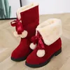 Zimowe nowe buty Świętego Mikołaja jagnięce wełniane bawełniane buty męskie i noszące zaśnieżone buty zewnętrzne użycie Bożego