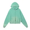 Мужские куртки Harajuku Vintage Gradient Color Washed Zipper Hooded Jacket для мужчин и женщин Уличная одежда Ropa Hombre Повседневные мешковатые толстовки