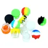 6ml réservoir vide bouteille en verre pot crème conteneurs Dab cire huile épaisse bouchon en silicone réservoir transparent boîte cosmétique portable emballage pour échantillon