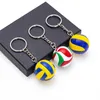 Tas onderdelen accessoires lederen volleybal sleutelhanger mini pvc autosheyrings ball sport player sleutel speelgoed voor dames mannen hanger groothandel 231219