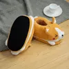 Slippers Brand Corgi Dog Slippers Cartoon Cute Double Shiba Inu Warm Plush Corgi Slippers Home Slip Cotton Pad Shoes One Size 231219