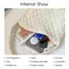 Kvällspåsar Luxury Space Pad Cotton Shoulder Bags for Women Winter Crossbody Down Bag Designer Handväska Wide Shoulder Strap Messenger Pack 231219