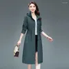 Women's Trench Coats 2023 Women Autumn And Winter Mom Elegant Top Western Style Age-Reducing Fashion Casual Slimming Mid-Length Coat