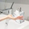 Liquid Soap Dispenser Pump Container 500ml Durable Leakproof Salon Resin Marble Texture Manual For El Countertop Home