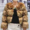 Women's Fur Faux Fur Faux Fur Coat Women's Jacket Winter Fashion Warm Thick Fox Raccoon Leather Brown Plus Size 2022 Especially Fake Fur Cold Coat J231219