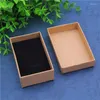 ジュエリーポーチ24pcs/lot 5cmx8cm Kraft Paper Box Cardboard Gift for Necklace Ring Soap Pendant Package canパーソナライズされたカスタムロゴ