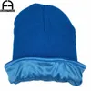 Trapper Hats Solid Unisex Beanie Autumn Winter Silk fodrad ull Blandar mjuk varm stickad mössa Kvinnor Skull Gorro Ski Caps Beanies 231219