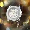 Montres à quartz pour hommes populaires classique de luxe mouvement automatique non mécanique sous-cadran de travail bracelet en caoutchouc chêne étanche verre saphir cadeaux de montre de mode