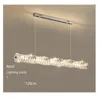 Pendant Lamps Luxury Crystal Lights Kitchen Island Long Cristal Ceiling Chandelier Hanging Lamp Dining Room Home Decor Light Fixtures