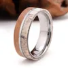 Męskie damskie 8 mm Tungsten Phinbide Ring Ring Ring i Whiskey Barrel Wood Wedding Wedding Połącz Komfort Rozmiar 7-13 obejmuje połowę siz199o
