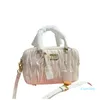 Роскошная мягкая сумка для боулинга, дизайнерская сумка, роскошная брендовая сумка, повседневная сумка для боулинга Arcadie Matelasse, классическая сумка для боулинга из овчины, натуральная кожа, 5 цветов