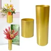 Vases en métal doré, ornements Vintage, Pots d'arrangement de fleurs en fer, seau de ferme pour fête, décoration de la maison