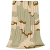 Couvertures US 3 couleurs / couleur Desert Camouflage Creative Design Light Thin Soft Flanelle Couverture américaine