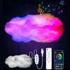 Dekorative Objekte Figuren Fernbedienung mit Bluetooth-kompatibler LED RGB USB Smart Clouds Nachtlampe Einfache Installation für Partyzubehör 231218