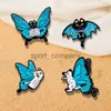 Creative Cat Enamel Brooch Potted Pistol Cat Dice Glass Skull Bat Cat Computer Egg Cat Metal Badge Punk Lapel Pin Jewelry