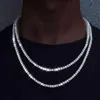 2021 Mode 1 Rij Strass Kettingen Mannen Hip Hop Rap Zanger Ijs Tennis Ketting Glanzende Vrouwen Ketting284h