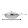 Pans 1 Set Of Stainless Steel Dry Pot Practical Cooking Kitchen Outdoor Utensil