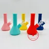 Latest Colorful Silicone Beaker Baby Bottle Smoking Bong Pipes Kit Portable Innovative Travel Glass Bubbler Filter Tobacco Handle Bowl Waterpipe Holder DHL