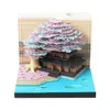 Tree House 3D Memo Book Treehouse Calendar 2024 Pad Christmas Notes Offices Gift Birthday Block Paper W0Y1 231220