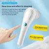 Cleaning Brushes Electric Cleaning Brush Spin Rechargeable Handheld Scrubber Kitchen Cleaning Brushes Washing Tool Drill Brush Set with 5 Heads Q231220