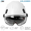 Kletterhelme CE-Bauschutzhelm mit integriertem Visier und Schutzbrille für Ingenieur ABS-Schutzhelm ANSI Industriearbeitskappe Kopfschutz Neu