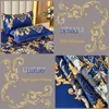 Bedspread 3 Pcs Set Modern Royal Blue Bedspread on The Bed Skirt Machine Washable Sheets Bed with Elastic Band for Queen King Size 231219