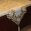 Table Runner WLIARLEO Floral Embroidered Hollow Runners With Tassel Luxury Wedding Satin Chemin De