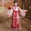 Robes de fille Nouvelles filles d'été mince hanfu chinois chinois Enfants Tang Costume robe petite fille princesse robe de Noël robe 3-12t