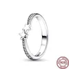 Cluster Ringen 925 Zilveren Meteor Glow Cross Wishing Bone Petal Specimen Logo Ring Voor Origineel Cadeau Hoge Kwaliteit Charm Sieraden