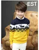 ملابس الأطفال Pullover Autumn Sleeve Cartoon Sweater Kids Boys Double Thickening Sweater Sweater Girl Sweater Sweater Topsl231215