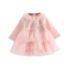 Girl's Dresses Christening Clothes For Baby Girl Clothes Cute Wedding Birthday Dresses Sequined Party Princess Layered Dress 0-3Y