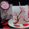 50pcs Cherry Blossom Candle Favors Bridal Shower Wedding Wedding Giveawways rocznicowy pamiątki Prezenty Prezentacje241g