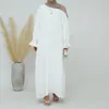 Abbigliamento etnico Ramadan Batwing Preghiera Abaya Crepe Abaya quotidiano per le donne Dubai 2024 One Piece Jilbab Abito Hijab musulmano Caftano islamico