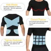 Men Body Shaper Toning T-Shirt Slimming Shapewear Corrective Posture Belly Control Compression Man Modeling Underwear Corset 231219