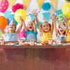Iridescence Laser Aluminium Film Tabellduk Tabell Täck Happy Birthday Party Decortion Kids Baby Shower Supplies 231220