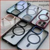 Hot-selling Gegalvaniseerde Acryl Magnetische Transparante Schokbestendige Telefoon Case voor iPhone 15 14 13 12 11 Pro Max met OPP Zak