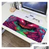 Mouse Pads Pulso Restos 80x30cm XL Lockedge Grande Gaming Pad Computador Gamer Teclado Mat Hyper Beast Desk Mousepad para PC Drop Deli Dhfkv