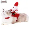 Dog Apparel Pet Santa Claus Clothes Reindeer Transformation Dress Holiday Funny Cute Cat Party