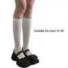 Women Socks JK Stocking Ben Warmer Fishnet Hollow Slouch Punk Kne Gothic Long Sock T8nb