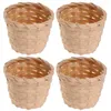 Ensemble de vaisselle 10 PCS Crafts Bamboo Mini Flower Basket Office Beau support d'herbe marine en bois Fruit en bois