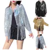 Damesjassen Losse paillettenjas Trendy Feest Rits Kwastje Lange mouw Drop Schouderjassen Gotische stijl Vest Outerwears