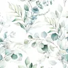 Feuilles vertes peler et coller papier peint vert blanc feuille d'eucalyptus Floral auto-adhésif Mural maison pépinière décor 231220