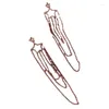 Stud Earrings Five-pointed Star Long Earring Chocker Rhinestone Jewelry Fashion Zircon Tassel Chokers Ear For Women Halloween