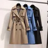 Women Trench Coats S-4xl Nowy wiosenny styl Anglii Windbreaker Lose Średnie długi elegancki pasek damski płaszcz żeńska mody marki mody kurtka mody kurtka
