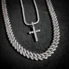 Provence Chain Diamond Miami Cuban Sterling Sier Platinum Hockey Necklace Men's And Women's Hip Hop Jewelry