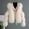 Mädchen Pelz Mantel Jacke CottonOutwear Mantel 2023 Elegante Warme Verdicken Plus Samt Winter Herbst Teenager Fuzzy Kinder s Gerinnsel 231220